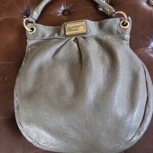 Marc By Marc Jacobs brownish grey classic leather Q Hillier hobo handbag/purse